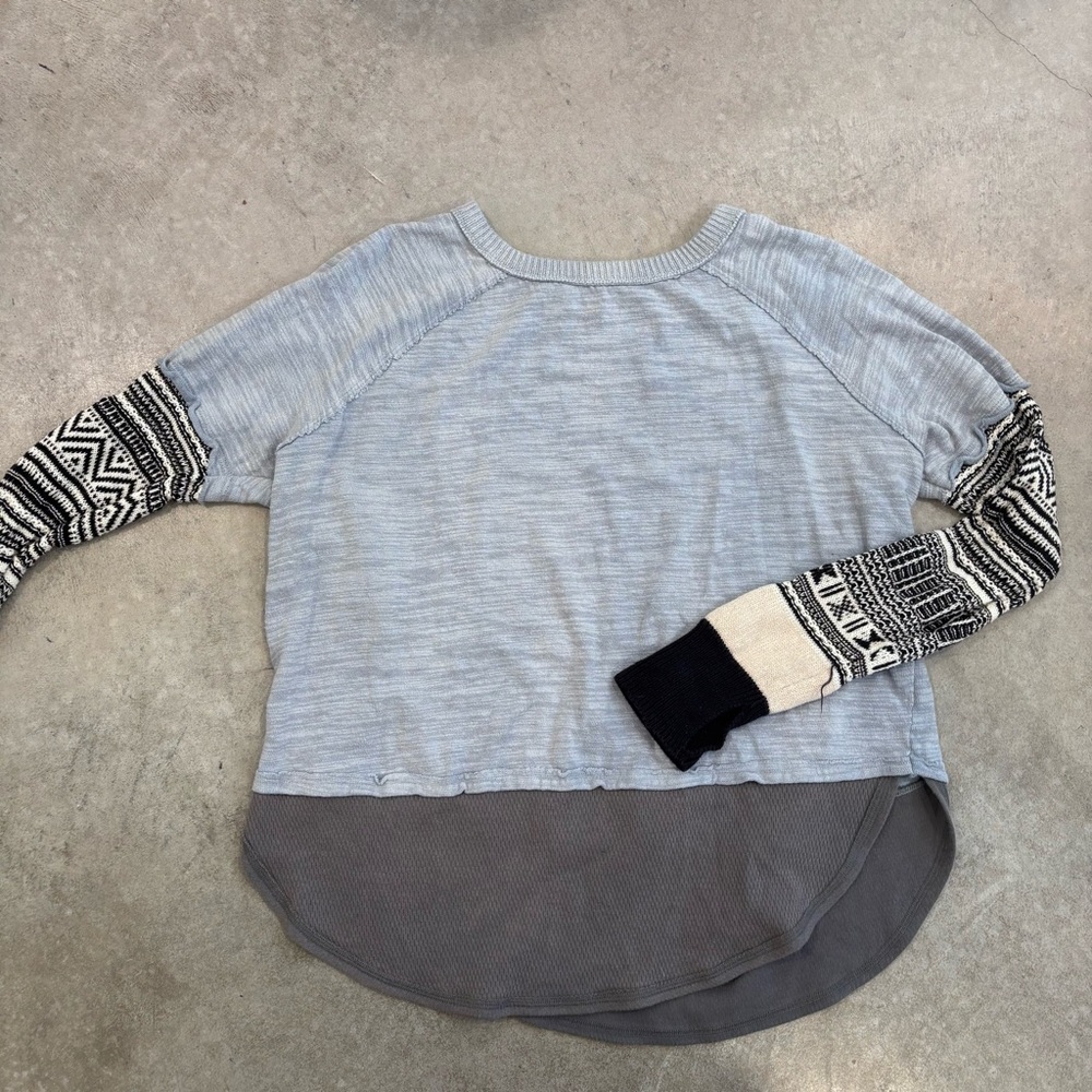 Free People layered shirt with thumb holes